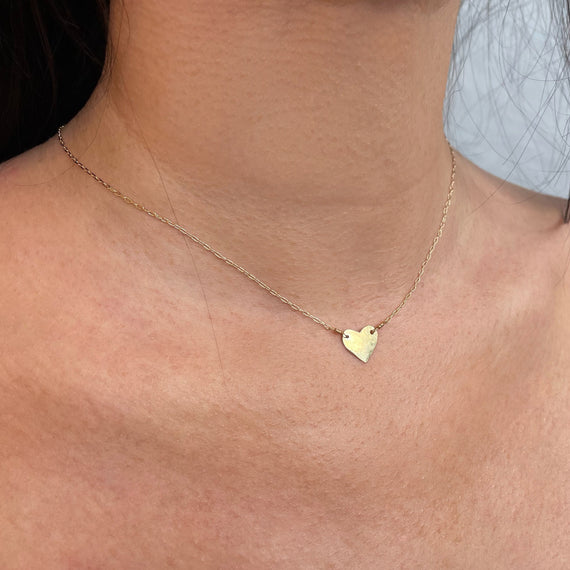 Hammered Heart Necklace