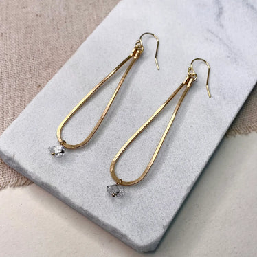 Herkimer Diamond Teardrop Earrings