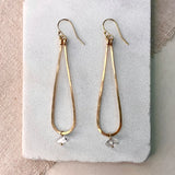 Herkimer Diamond Teardrop Earrings
