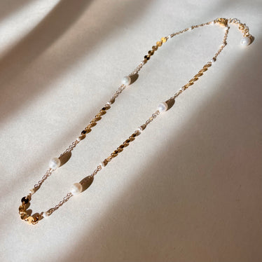 Stone and Sequin Necklace