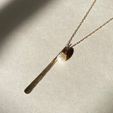 Hammered Stick and Stone Necklace