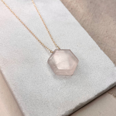 Stone Hexagon Necklace