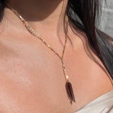 Stone Lariat Necklace