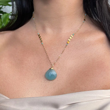 Sequin Chain Drop Necklace