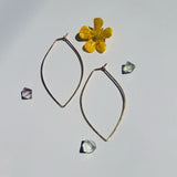 Small petal hoops showing round shape and pointed bottom