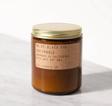 Amber glass jar with golden screw top lid and brown paper label