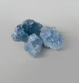 Small celestite clusters all natural background