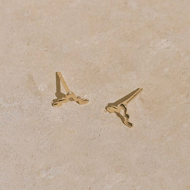 Gold ruins studs on stone background with stair like shape