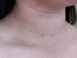 Silver choker with small silver beads